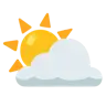 Sonne hinter der Wolke Emoji ⛅ image - Google Noto Color style