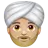 Man Wearing Turban: Medium-Light Skin Tone