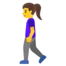 Woman Walking Emoji 🚶‍♀️ image - Google Noto Color style