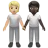 People Holding Hands: Medium-Light Skin Tone, Dark Skin Tone