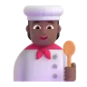 Cook: Medium-Dark Skin Tone Emoji 🧑🏾‍🍳 image - Microsoft 3D Fluent style
