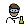 Man Scientist: Medium Skin Tone Emoji 👨🏽‍🔬 image - OpenMoji style