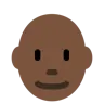 Man: Dark Skin Tone, Bald Emoji 👨🏿‍🦲 image - Twitter / X (Twemoji) style
