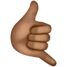 Call Me Hand: Medium-Dark Skin Tone Emoji 🤙🏾 image - Samsung style