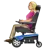 Woman In Motorized Wheelchair: Medium-Light Skin Tone