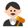 Man Judge: Light Skin Tone Emoji 👨🏻‍⚖️ image - Tossface style