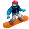 Snowboarder Emoji 🏂 image - Apple style