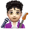 Man Singer: Light Skin Tone Emoji 👨🏻‍🎤 image - WhatsApp style