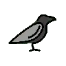 Black Bird Emoji 🐦‍⬛ image - OpenMoji style