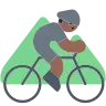 Person Mountain Biking: Medium-Dark Skin Tone Emoji 🚵🏾 image - Tossface style