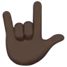 Love-You Gesture: Dark Skin Tone Emoji 🤟🏿 image - Apple style