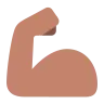 Flexed Biceps: Medium Skin Tone Emoji 💪🏽 image - Tossface style