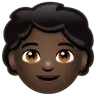 Child: Dark Skin Tone Emoji 🧒🏿 image - WhatsApp style
