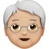 Older Person: Medium-Light Skin Tone Emoji 🧓🏼 image - Apple style