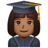 Woman Student: Medium-Dark Skin Tone Emoji 👩🏾‍🎓 image - Samsung style