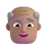 Old Man: Medium Skin Tone Emoji 👴🏽 image - Microsoft 3D Fluent style