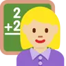 Woman Teacher: Medium-Light Skin Tone Emoji 👩🏼‍🏫 image - Twitter / X (Twemoji) style