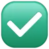 Check Mark Button Emoji ✅ image - WhatsApp style