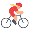 Woman Biking: Medium-Light Skin Tone Emoji 🚴🏼‍♀️ image - Tossface style