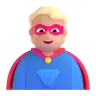 Superhero: Medium-Light Skin Tone Emoji 🦸🏼 image - Microsoft 3D Fluent style