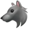 หน้าหมาป่า Emoji 🐺 image - Apple style