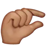 Pinching Hand: Medium Skin Tone Emoji 🤏🏽 image - WhatsApp style