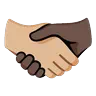 Handshake: Medium-Light Skin Tone, Dark Skin Tone Emoji 🫱🏼‍🫲🏿 image - Google Noto Color Animated style