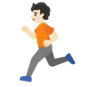Person Running: Light Skin Tone Emoji 🏃🏻 image - Google Noto Color style