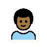 Boy: Medium-Dark Skin Tone Emoji 👦🏾 image - OpenMoji style