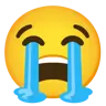 Loudly Crying Face Emoji 😭 image - Google Noto Color style