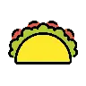 Taco Emoji 🌮 image - OpenMoji style
