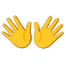 Znak otwartych rąk Emoji 👐 image - Google Noto Color Animated style
