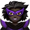 Woman Supervillain: Dark Skin Tone Emoji 🦹🏿‍♀️ image - Apple style