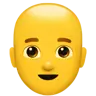 Man: Bald Emoji 👨‍🦲 image - Apple style