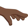 Palm Down Hand: Dark Skin Tone Emoji 🫳🏿 image - Twitter / X (Twemoji) style