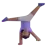 Woman Cartwheeling: Medium-Dark Skin Tone