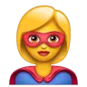 Woman Superhero Emoji 🦸‍♀️ image - WhatsApp style