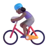 Woman Biking: Medium-Dark Skin Tone Emoji 🚴🏾‍♀️ image - Microsoft 3D Fluent style