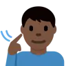 Deaf Man: Dark Skin Tone Emoji 🧏🏿‍♂️ image - Twitter / X (Twemoji) style