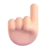 Index Pointing Up: Light Skin Tone Emoji ☝🏻 image - Microsoft 3D Fluent style