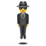 Homme lévitant en costume d'affaires Emoji 🕴 image - WhatsApp style