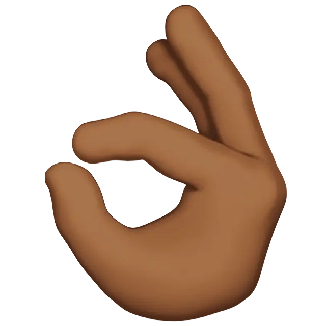 Ok Hand: Medium-Dark Skin Tone