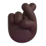 Crossed Fingers: Dark Skin Tone Emoji 🤞🏿 image - Microsoft 3D Fluent style