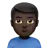Man Pouting: Dark Skin Tone