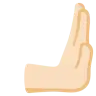 Rightwards Pushing Hand: Light Skin Tone Emoji 🫸🏻 image - Google Noto Color style