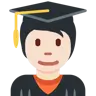 Student: Light Skin Tone Emoji 🧑🏻‍🎓 image - Twitter / X (Twemoji) style