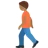 Person Walking: Medium-Dark Skin Tone