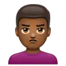 Man Pouting: Medium-Dark Skin Tone Emoji 🙎🏾‍♂️ image - WhatsApp style