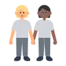 People Holding Hands: Medium-Light Skin Tone, Medium-Dark Skin Tone Emoji 🧑🏼‍🤝‍🧑🏾 image - Tossface style