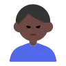 Man Pouting: Dark Skin Tone Emoji 🙎🏿‍♂️ image - Tossface style
